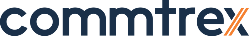 Blue Commtrex Logo Transparent Background